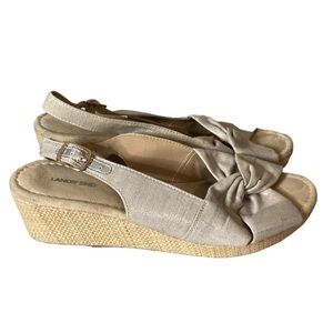 Lands End Canvas Slingback Wedge